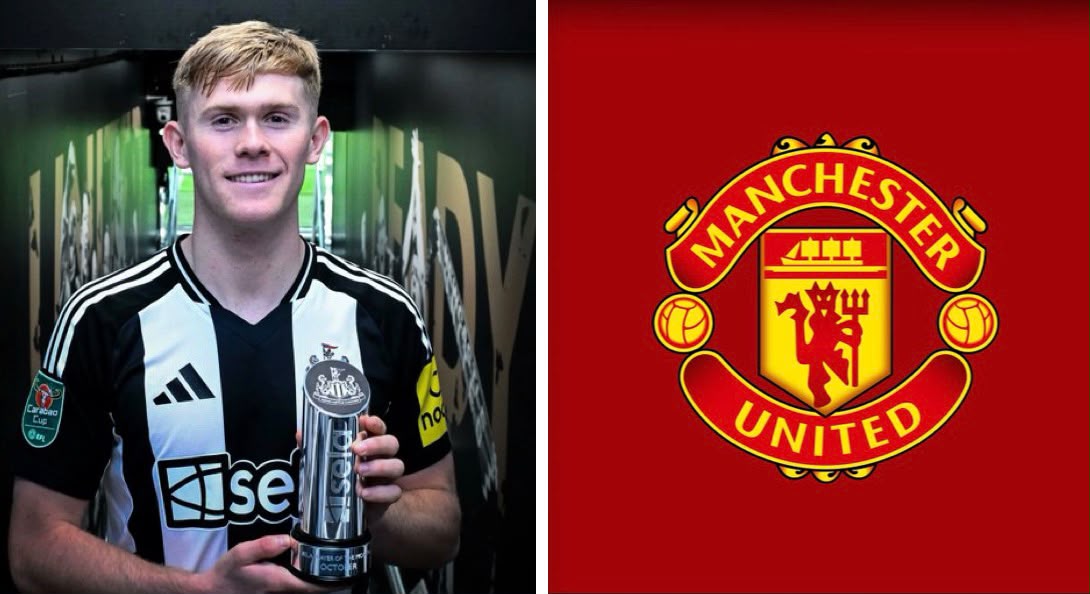 Manchester United Step Up Pursuit of Newcastle Defender Lewis Hall (Photo credit: Softfootball media)