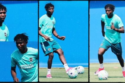Zadok Yohanna Looks Sharp in First Brighton Training Session After Reporting for Pre‑Season - Photo Credit : Brighton & Hove Albion, Website