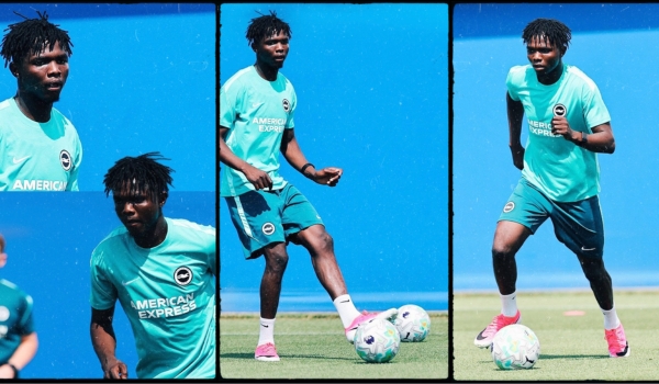 Zadok Yohanna Looks Sharp in First Brighton Training Session After Reporting for Pre‑Season - Photo Credit : Brighton & Hove Albion, Website
