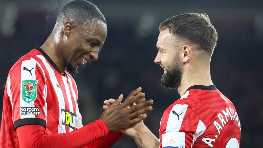 Southampton Edge Stoke as Aribo, Onuachu Help Saints Reach Carabao Cup Quarter-finals. (photo credit: reuter media)