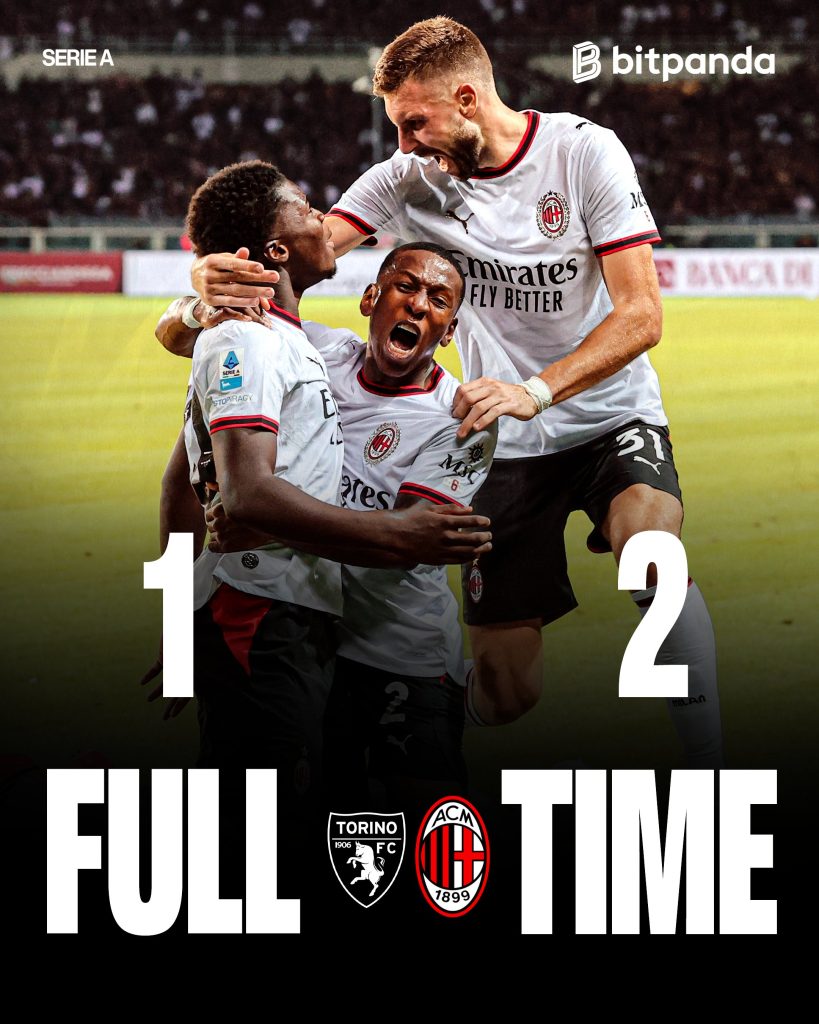 AC Milan’s 2–1 Win Over Torino - Photo Credit : AC Milan, X
