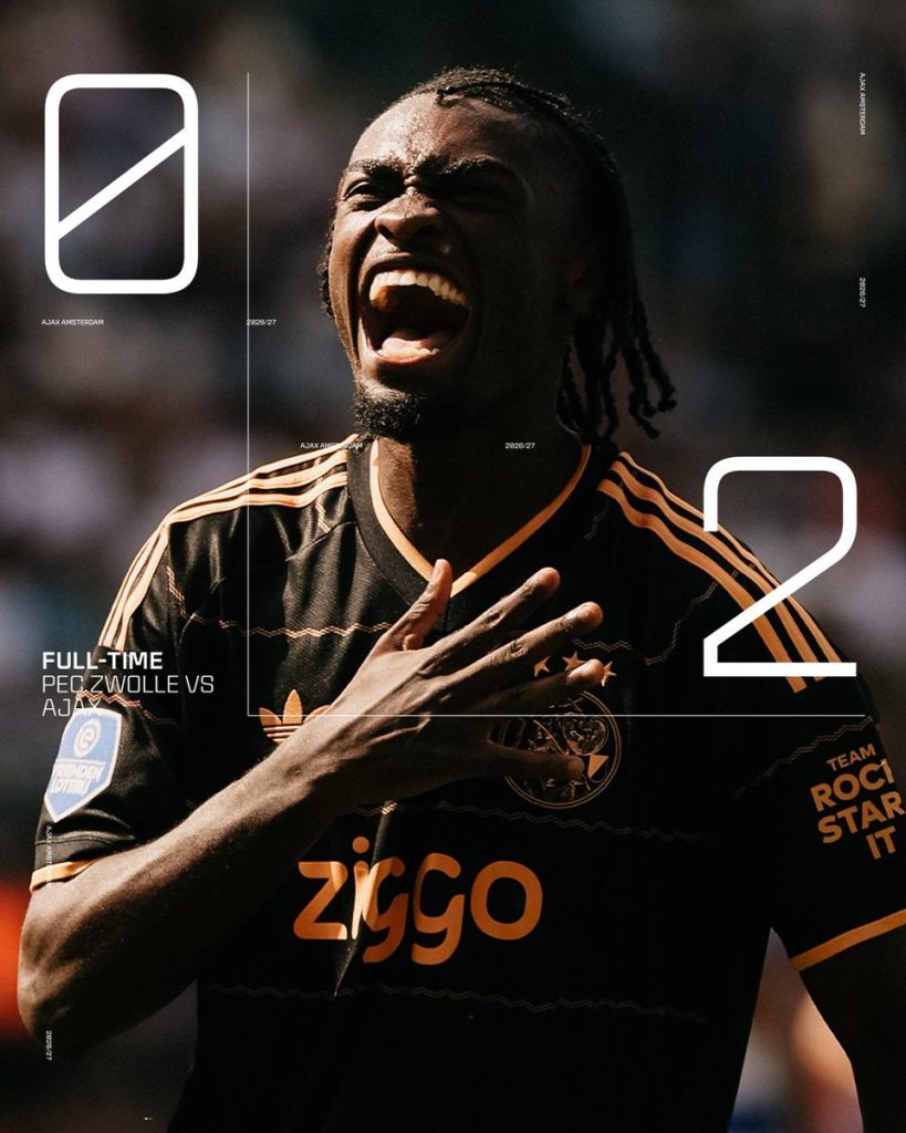 Ajax 2–0 Win Over PEC Zwolle - Photo Credit : Ajax, X