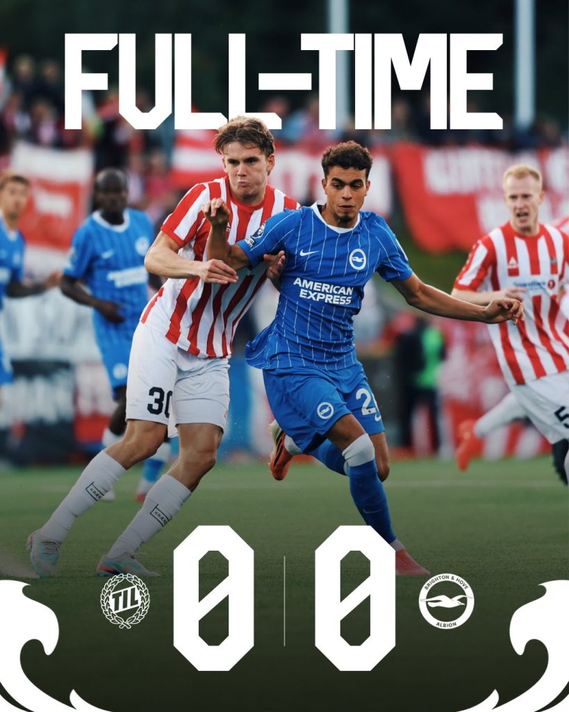 Brighton & Hove Albion in the UEFA Conference League qualifier against Tromsø which ended a 0:0 draw - Photo Credit : Brighton, X