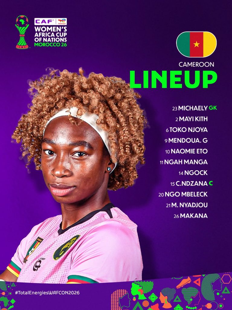 Cameroon Starting XI vs Malawi in the 2026 WAFCON Final - Photo Credit - Softfootball Media