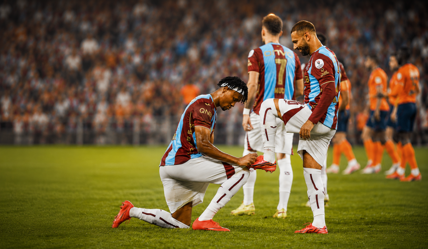 Chibuike Nwaiwu Celebrates With Mohamed Salah After Egyptian Star Fires Trabzonspor to 2–1 Win - Photo Credit : Trabzonspor, X
