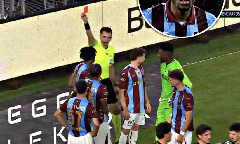 Chibuike Nwaiwu Sees Red as Trabzonspor Lose 1–0 to Ferencváros - Photo Credit : Softfootball Media