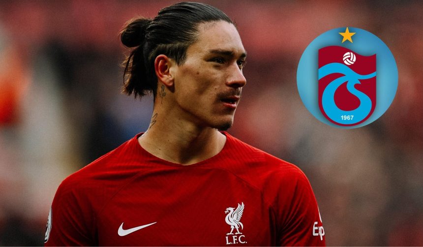 Darwin Nunez and Trabzonspor Logo - Photo Credit : Liverpool football club