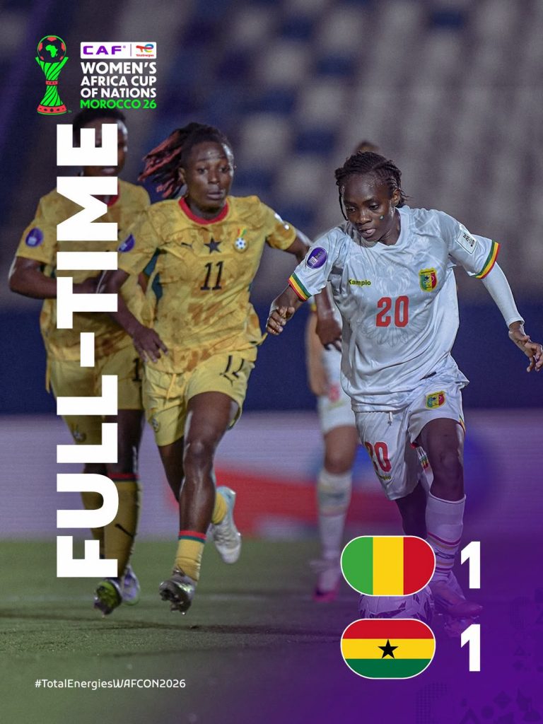 Ghana Complete Quarter‑Final Line‑Up After 1–1 Draw With Mali - Photo Credit : CAF Women, Facebook