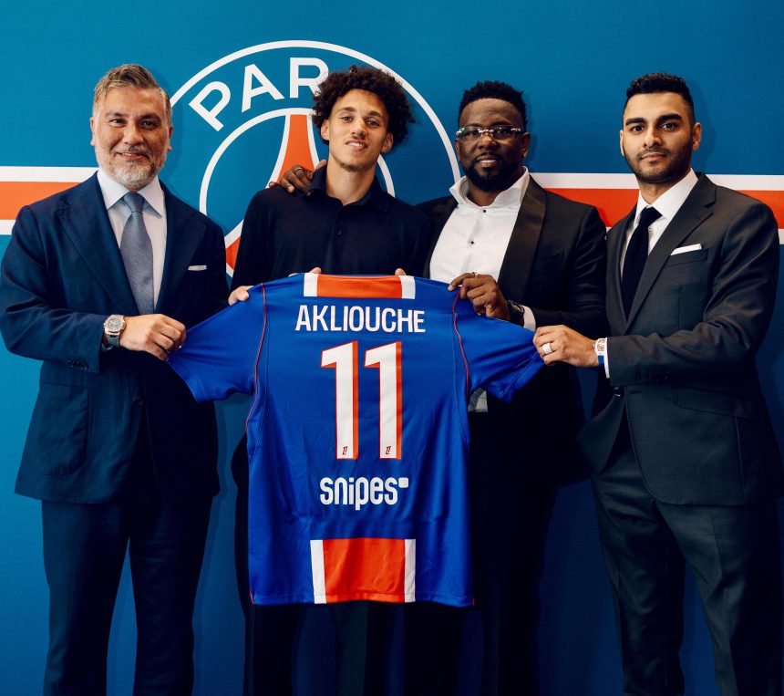 Maghnes Akliouche signs in as new Paris Saint-Germain player on €50m deal from Monaco- Photo credit: X media