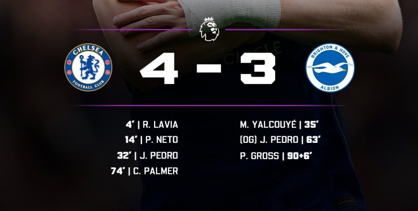 Chelsea 4-3 Brighton- Photo credit: X media