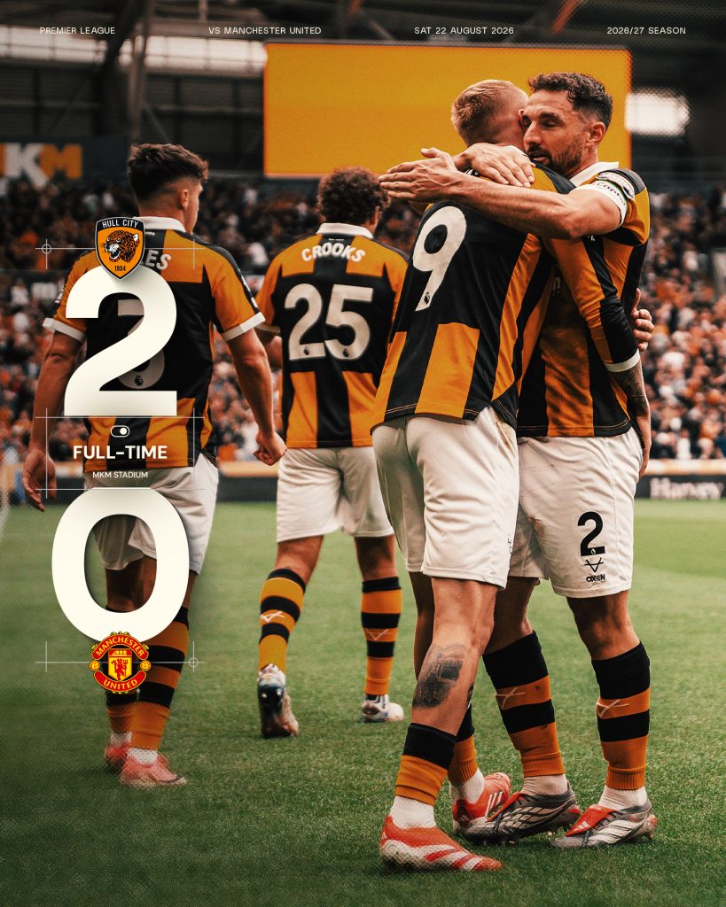 Hull City Stun Manchester United With Shock 2-0 Victory - Photo Credit : Hull City, X
