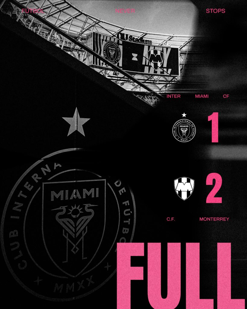 Inter Miami suffered a 2–1 defeat - Photo Credit : Inter Maimi, X