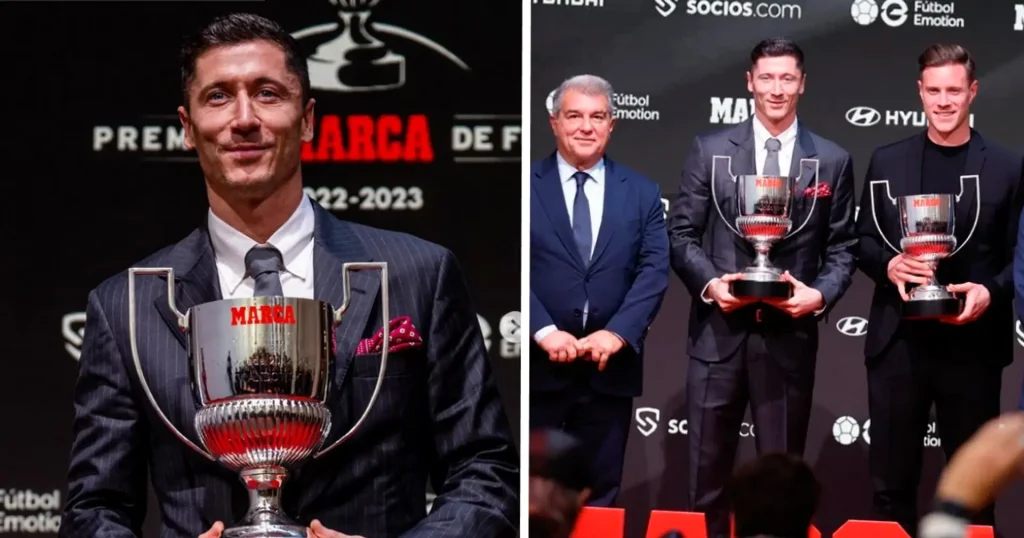 Lewandowski scored 23 goals this season in La Liga and won his first Pichichi trophy - Photo Credit : Tribuna