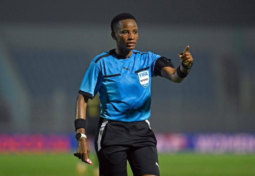 Namibian referee Antsino Twanyanyukwa - Photo Credit : Softfootball Media