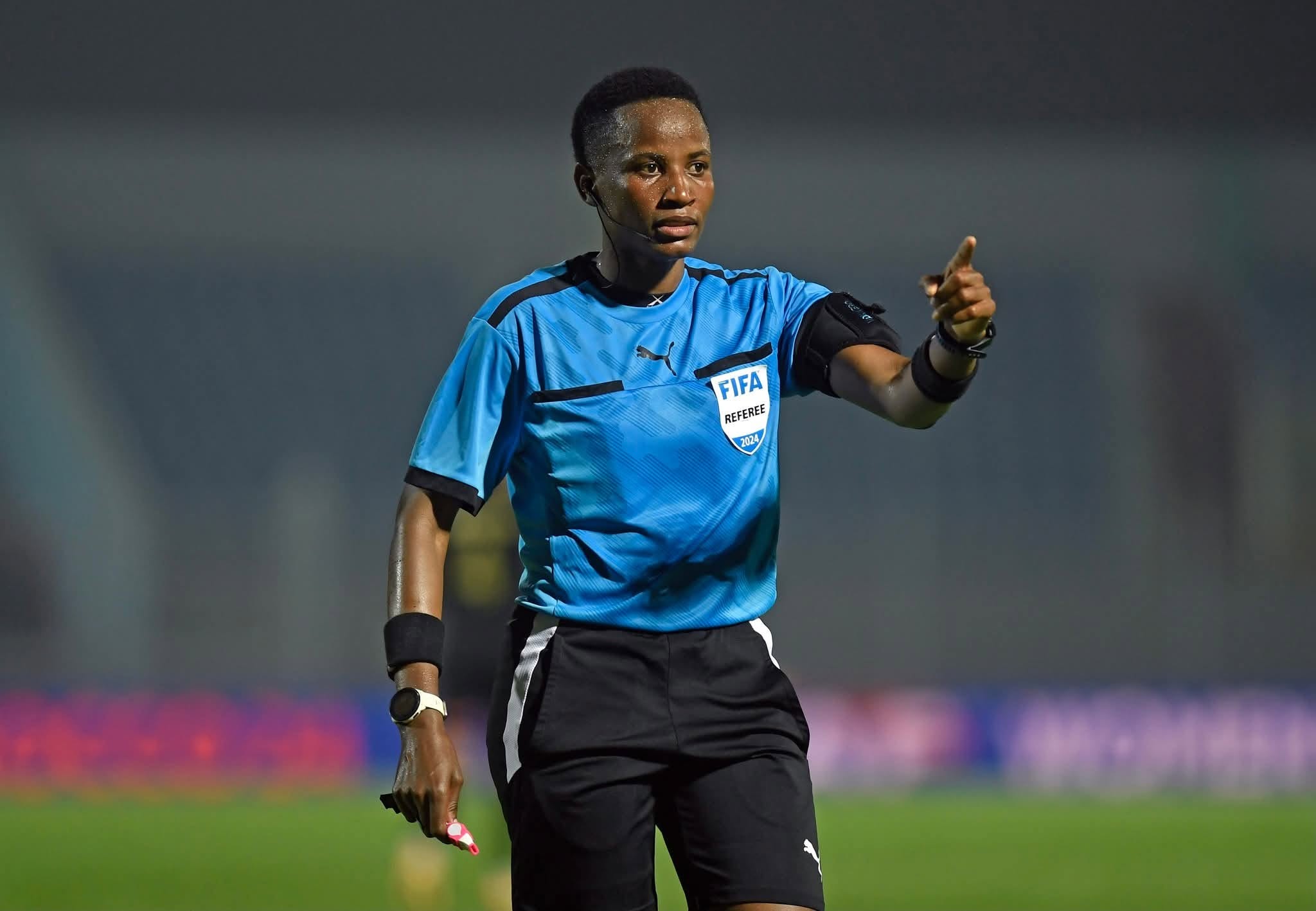 Namibian referee Antsino Twanyanyukwa - Photo Credit : Softfootball Media