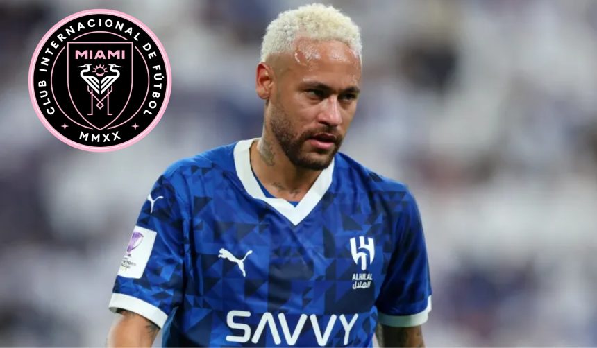 Neymar and Inter Miami Logo - Photo Credit : Santos, X
