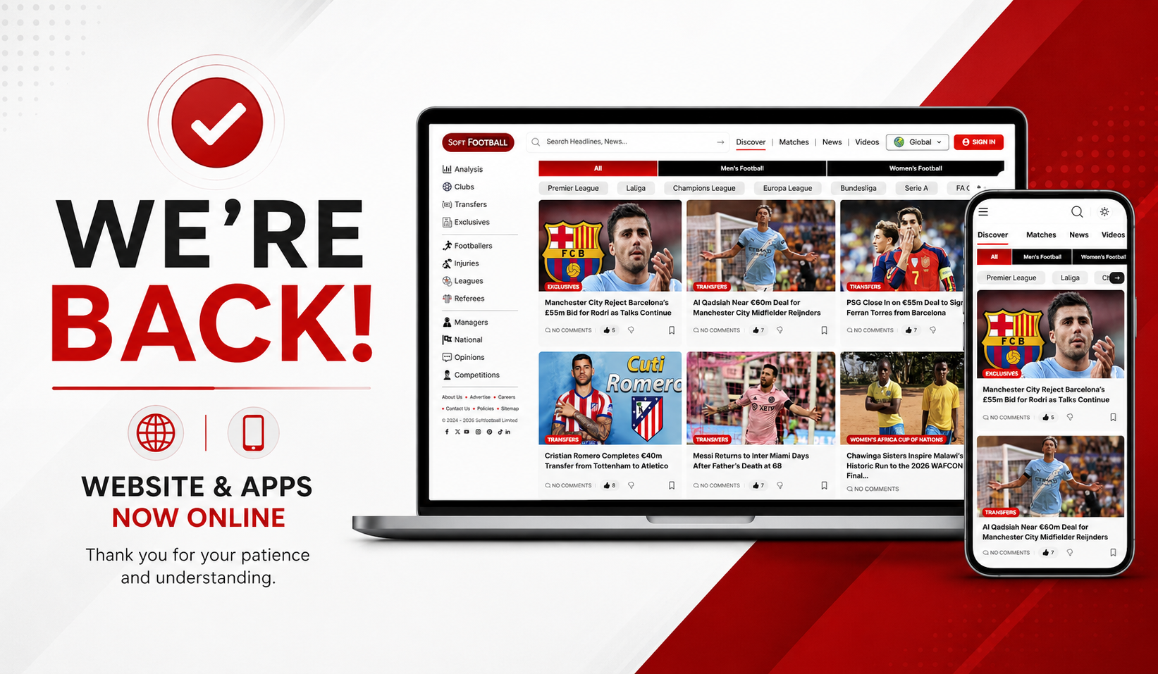 Softfootball Services Fully Restored After Namecheap PhoenixNAP Hosting Outage - Photo Credit : Softfootball Media
