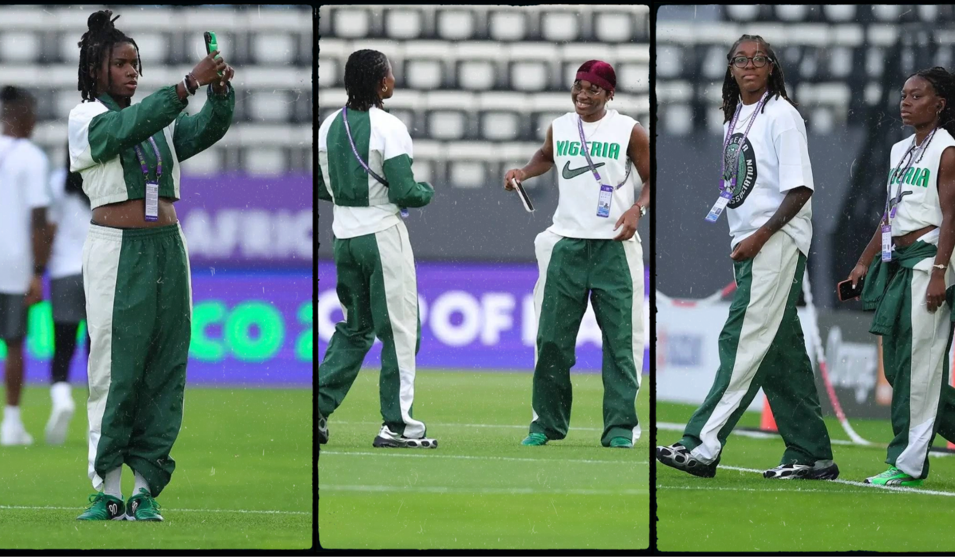 Super Falcons Arrive at Al Madina Stadium for Crucial WAFCON Clash Against Zambia - Photo Credit : Softfootball Media