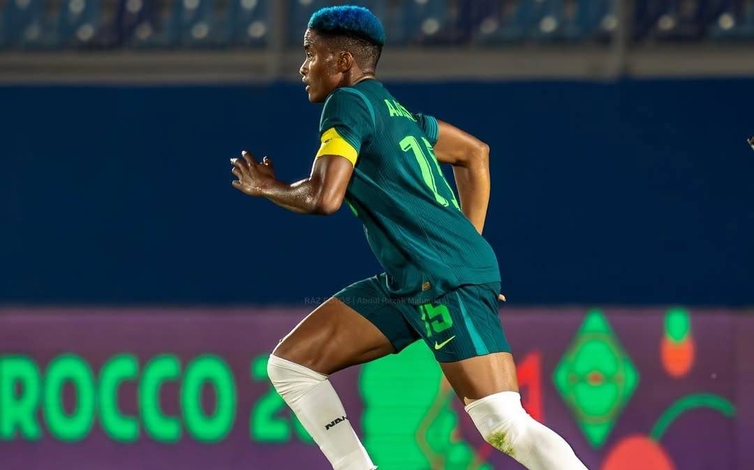 Super Falcons Captain Rasheedat Ajibade against south africa - Photo Credit : CAF Women, Facebook
