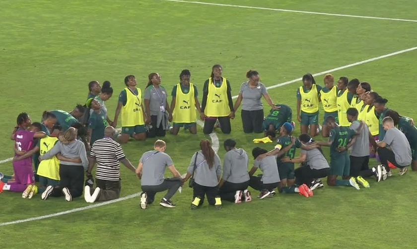 Super Falcons Celebrate in Unity After Crucial 1–0 Victory Over Zambia - Photo Credit : Softfootball Media