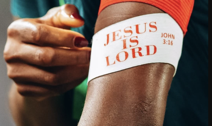 Super falcons captain, Ajibade Displays “John 3:16, Jesus Is Lord” Message During WAFCON'26 Egypt Rout - Photo Credit : Softfootball Media