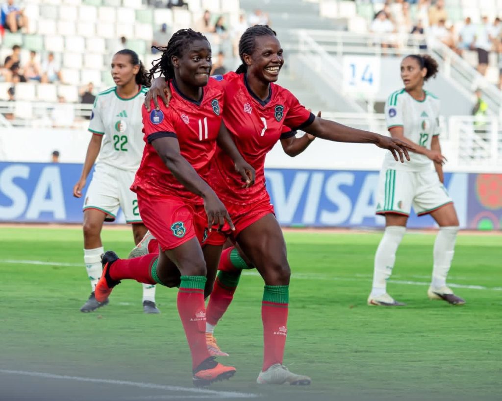 Tabitha Chawinga scores her second goal of the night to extend Malawi's lead!
 - Photo Credit : CAF Women, Facebook