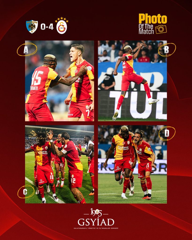 Victor Osimhen Scores Brace as Galatasaray Win 4–0 Against Erzurumspor - Photo Credit : Galatasaray SK, X