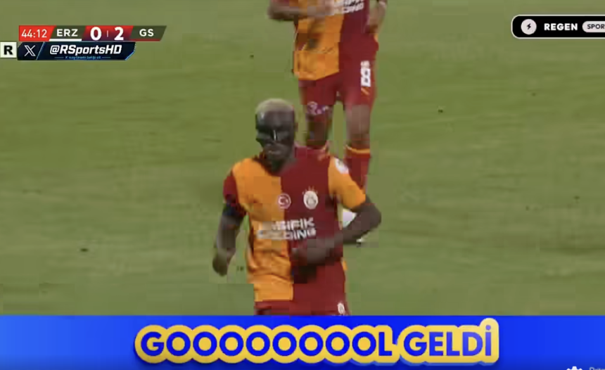 Victor Osimhen Scores Brace as Galatasaray Win 4–0 Against Erzurumspor - Photo Credit : REGEN Sports