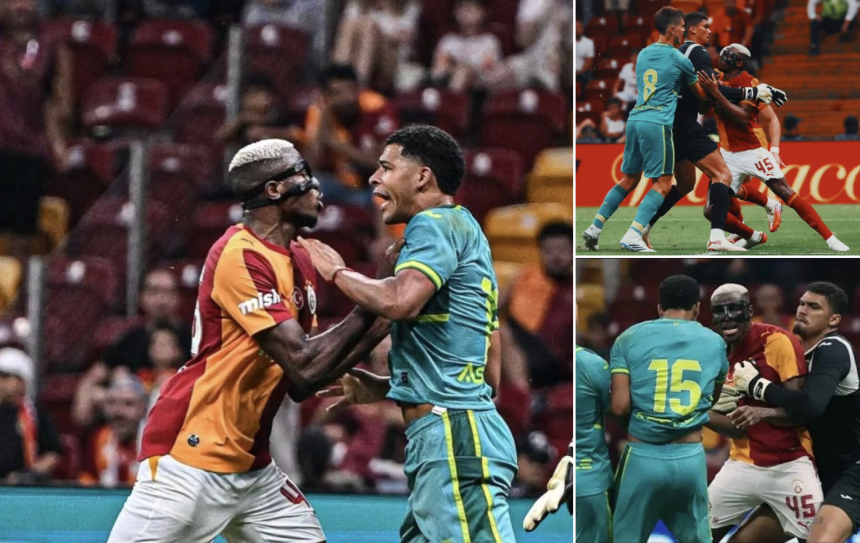 Victor Osimhen was at the center of another heated altercation during Galatasaray's 2-1 defeat to Villarreal - Photo Credit : Softfootball Media