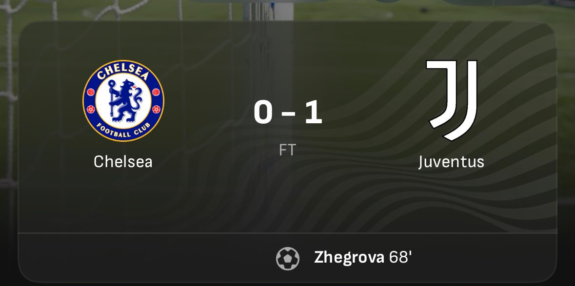 Chelsea 0-1 Juventus (Photo credit: softfootball media)