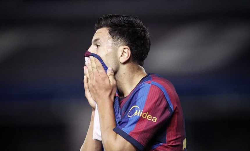 Roony Bardghji Fears Serious Knee Injury During Barcelona Training (Photo credit: Fabrizio Romano media)