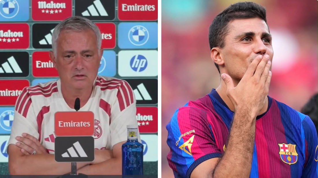 Mourinho and Rodri (Photo credit: Softfootball media)