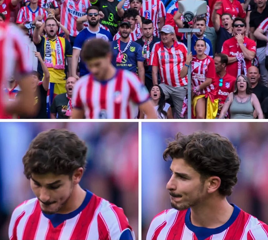 Atletico Madrid fans boo Julian Alvarez (Photo credit: DAZN)