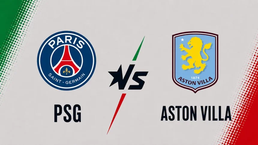 PSG vs Aston villa. (photo credit: tntsports)