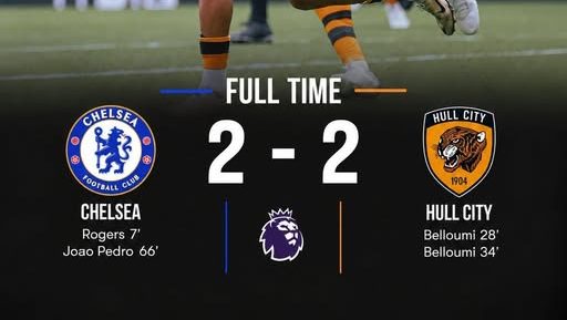 Chelsea Held to Thrilling Draw as Hull City Fight Back for Valuable Point. (photo credit: bbc media)