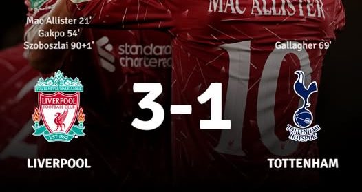 liverpool 3-1 tottenham spur. (photo credit: facebook media)