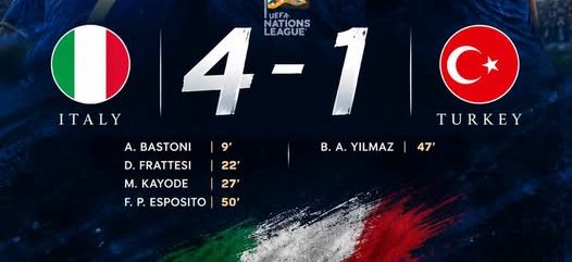 italy 4-1 turkey. (photo credit: facebook media)