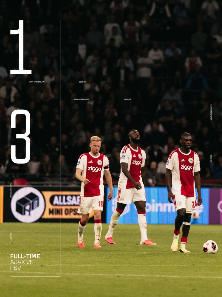 Ajax’s 3–1 Loss to PSV - Photo Credit : Ajax, X