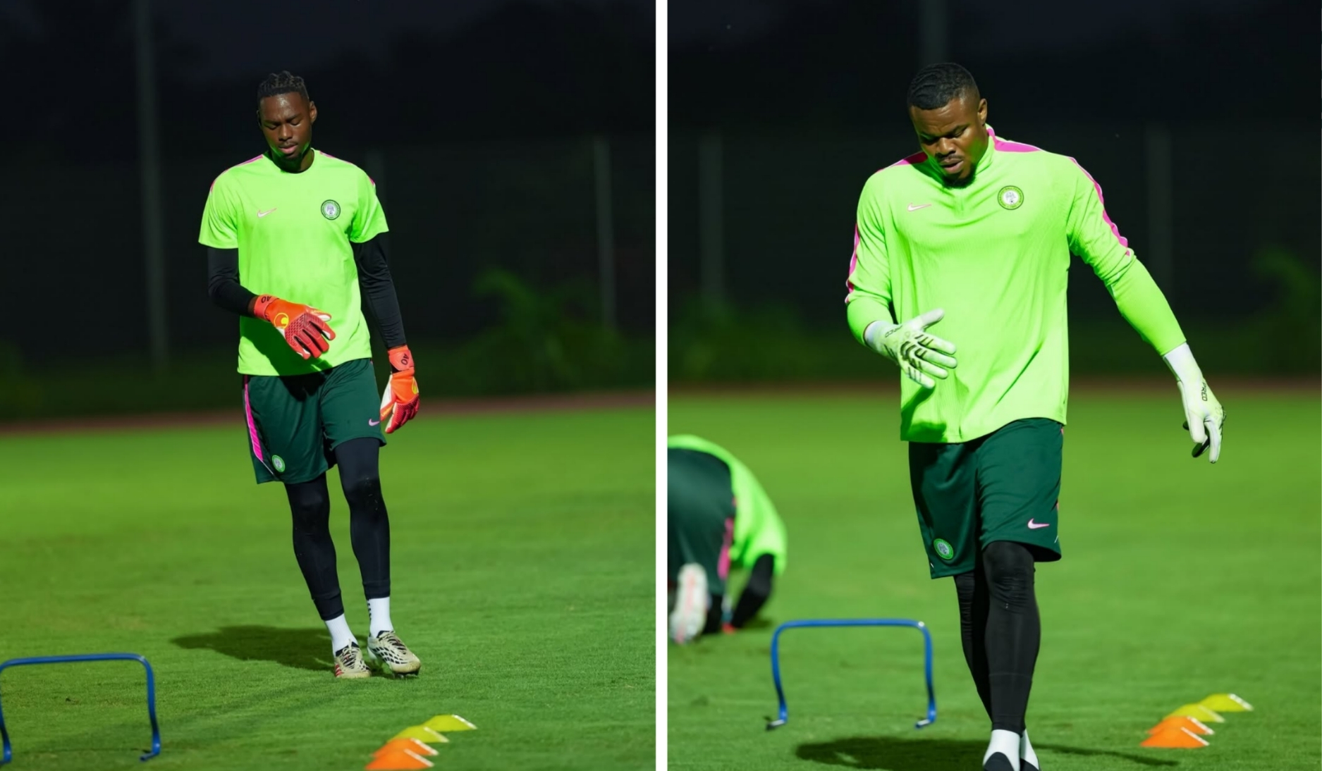 Arthur Okonkwo Trains on Nigerian Soil for the First Time as Nwabali Returns to Camp - Photo Credit : NFF Media