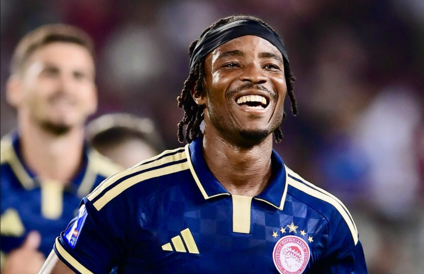 BRUNO ONYEMAECHI BAGS A GOAL AND AN ASSIST IN OLYMPIACOS' 4-0 GREEK CUP WIN - Photo Credit : OLYMPIACOS, X