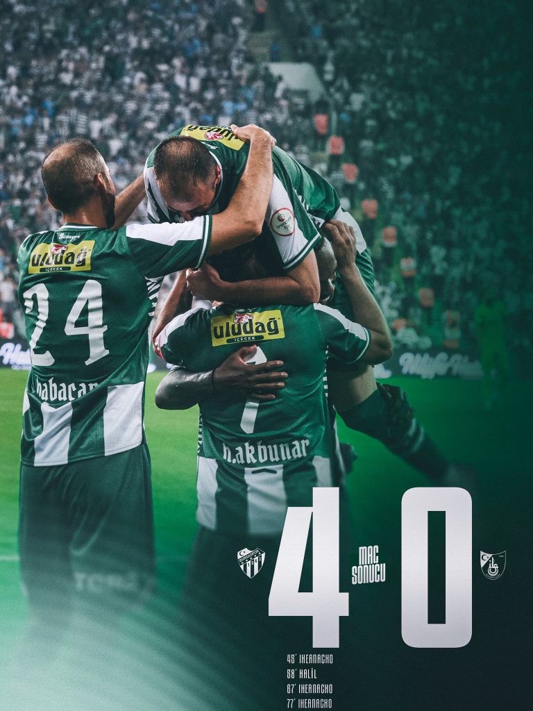 Bursaspor, thrash İstanbulspor 4–0 in the TFF First League - Photo Credit : Bursaspor, X
