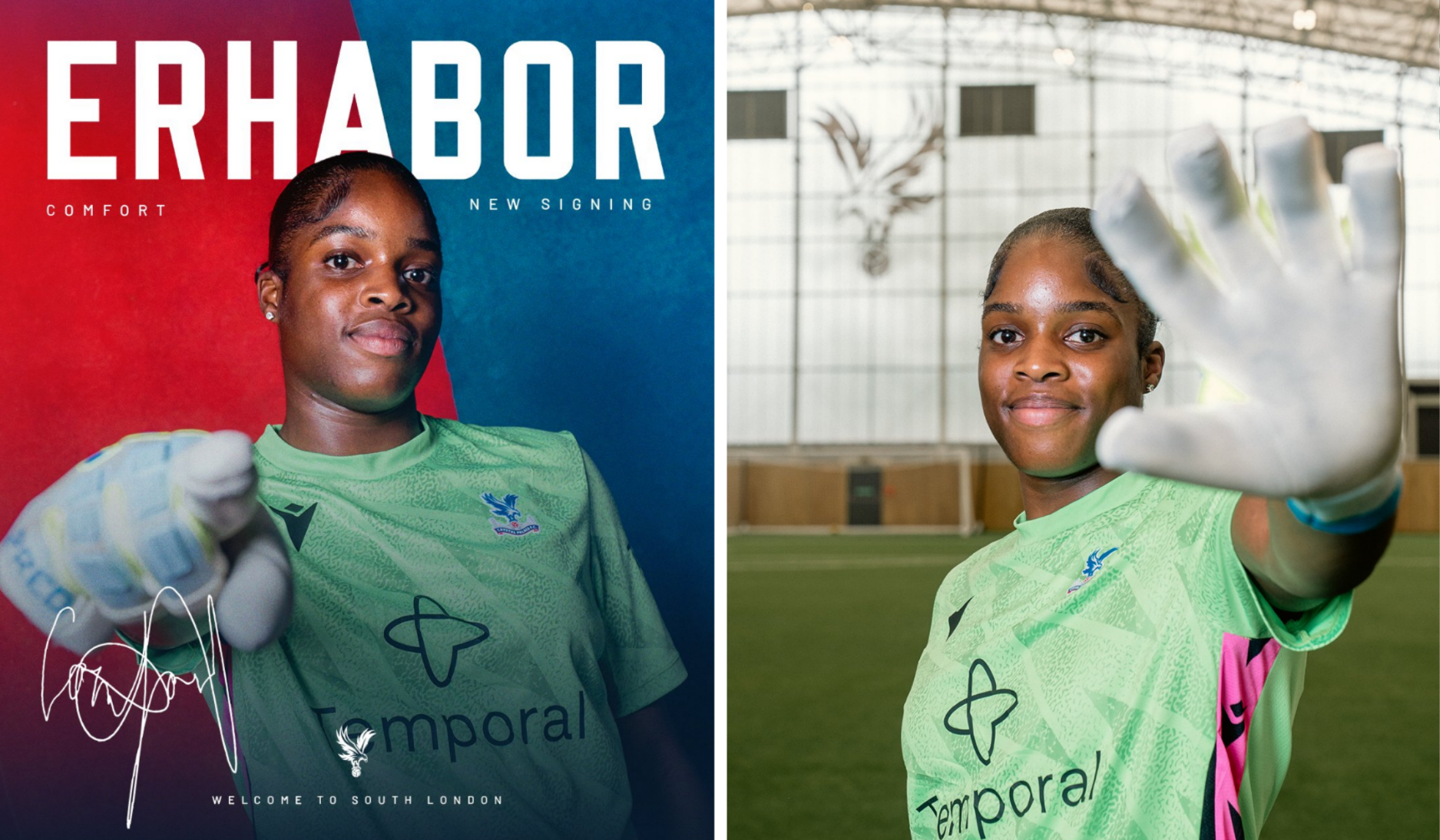 Comfort Erhabor Joins Crystal Palace Women After Completing Permanent Move From Portsmouth - Photo Credit : Crystal Palace Women, X