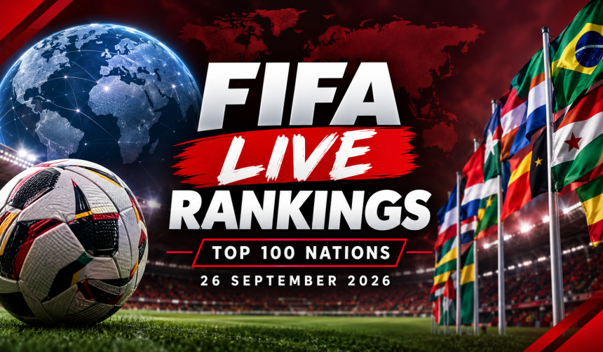 FIFA Live Rankings as at Saturday, 26 September 2026 - Top 100 Nations in World Football - Photo Credit : Softfootball Media