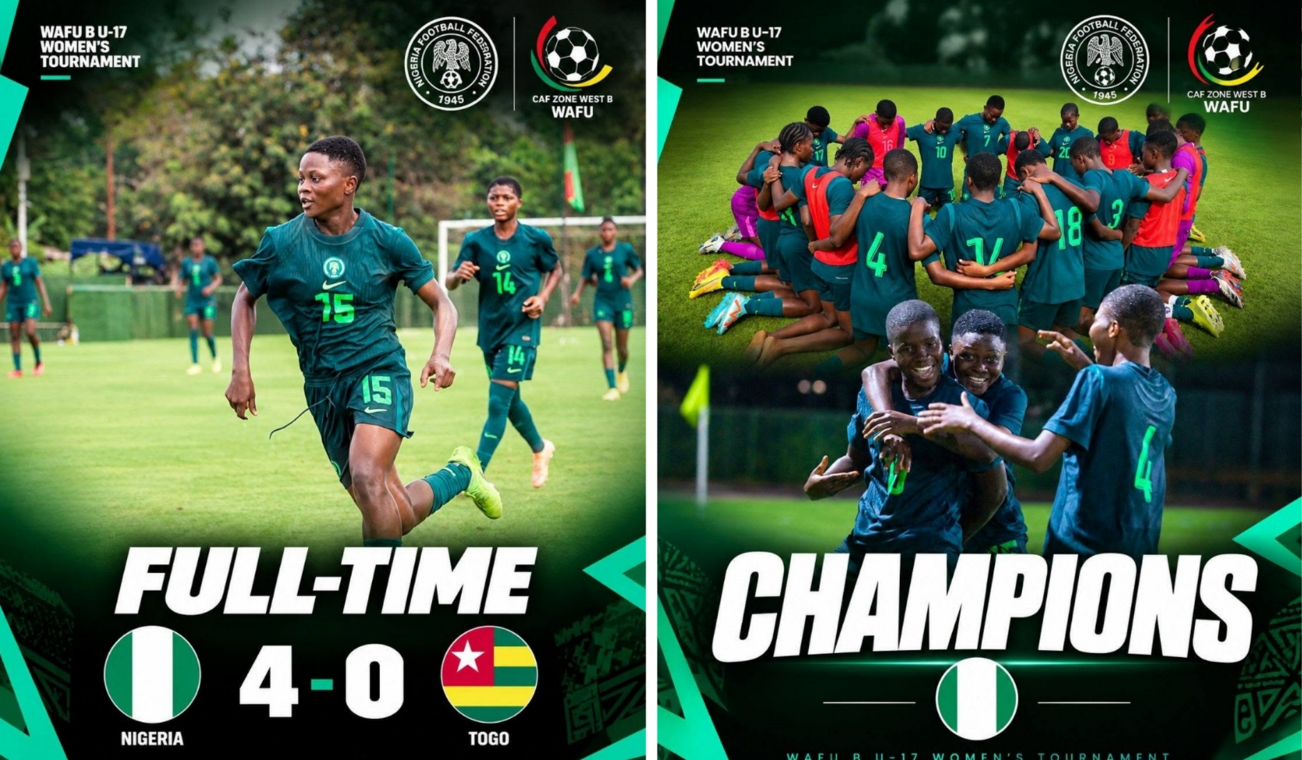 Flamingos Crowned 2026 WAFU-B U17 Girls Cup Champions After Perfect Campaign - Photo Credit : NFF Media