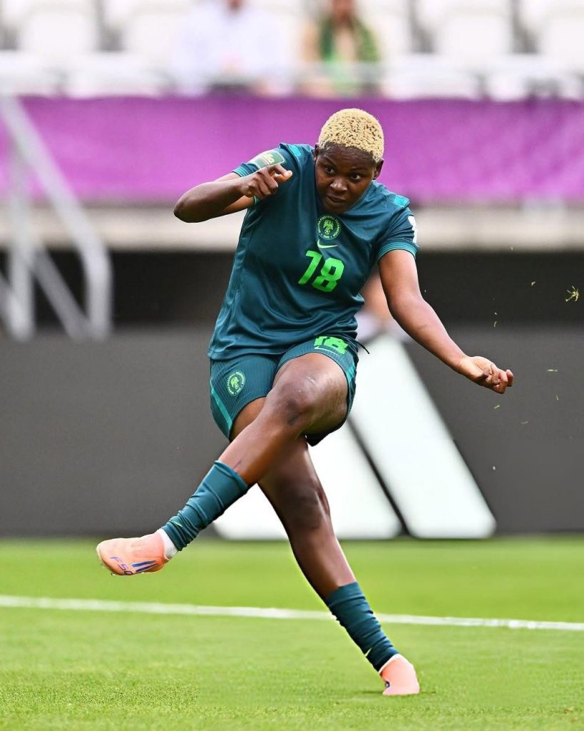 GOAL! 47' | England 0-2 Nigeria 🇳🇬 Janet Akekoromowei doubles Nigeria's lead! - Photo Credit : FIFA Women's World Cup, X