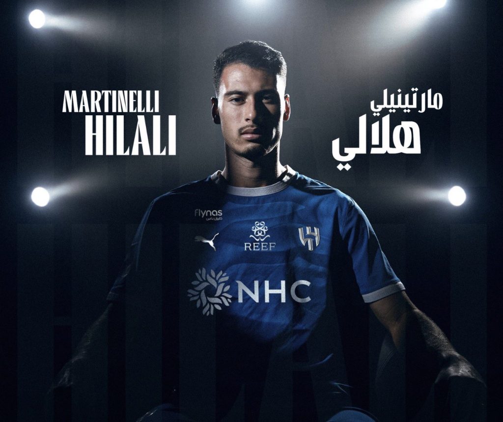 Gabriel Martinelli joins Al Hilal on €70m package deal from Arsenal- Photo credit: X media