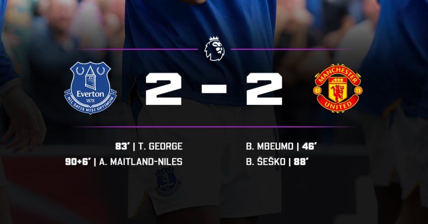 Everton 2-2 Manchester United- Photo credit: X media