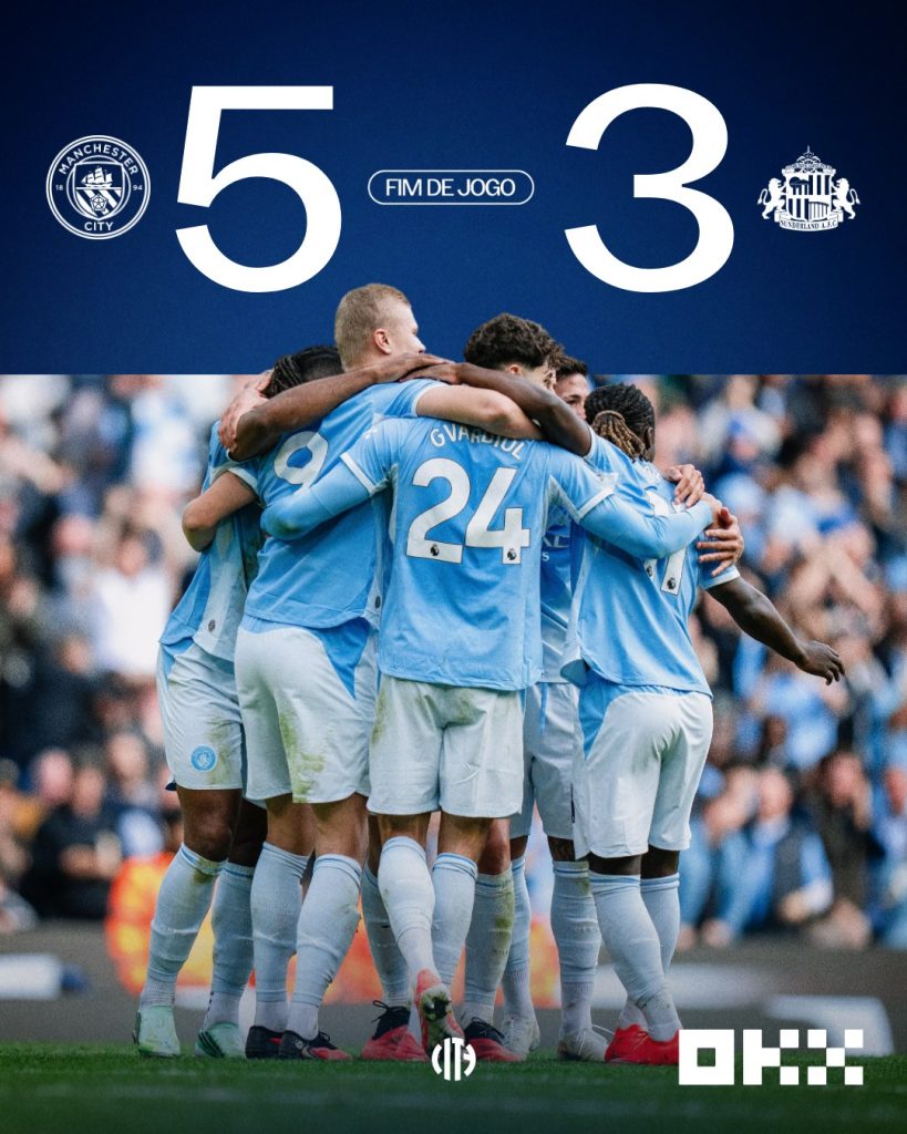 Man City 5-3 Sunderland- Photo credit: Man City media