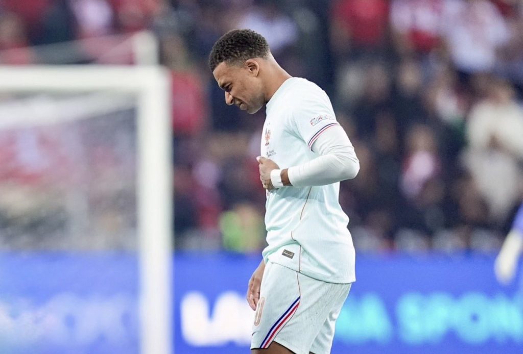 Mbappe set to leave France camp after suffering knee injury- Photo credit: X media