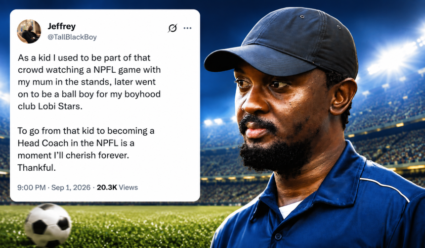 Jeffrey Buter Reflects on Journey From NPFL Fan and Lobi Stars Ball Boy to Sporting Lagos Head Coach - Photo Credit : Softfootball Media